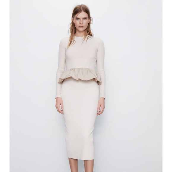 Zara Dresses & Skirts - NEW!! Zara Ribbed Contrasting Top with Skirt Set